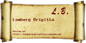 Lemberg Brigitta névjegykártya