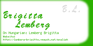 brigitta lemberg business card